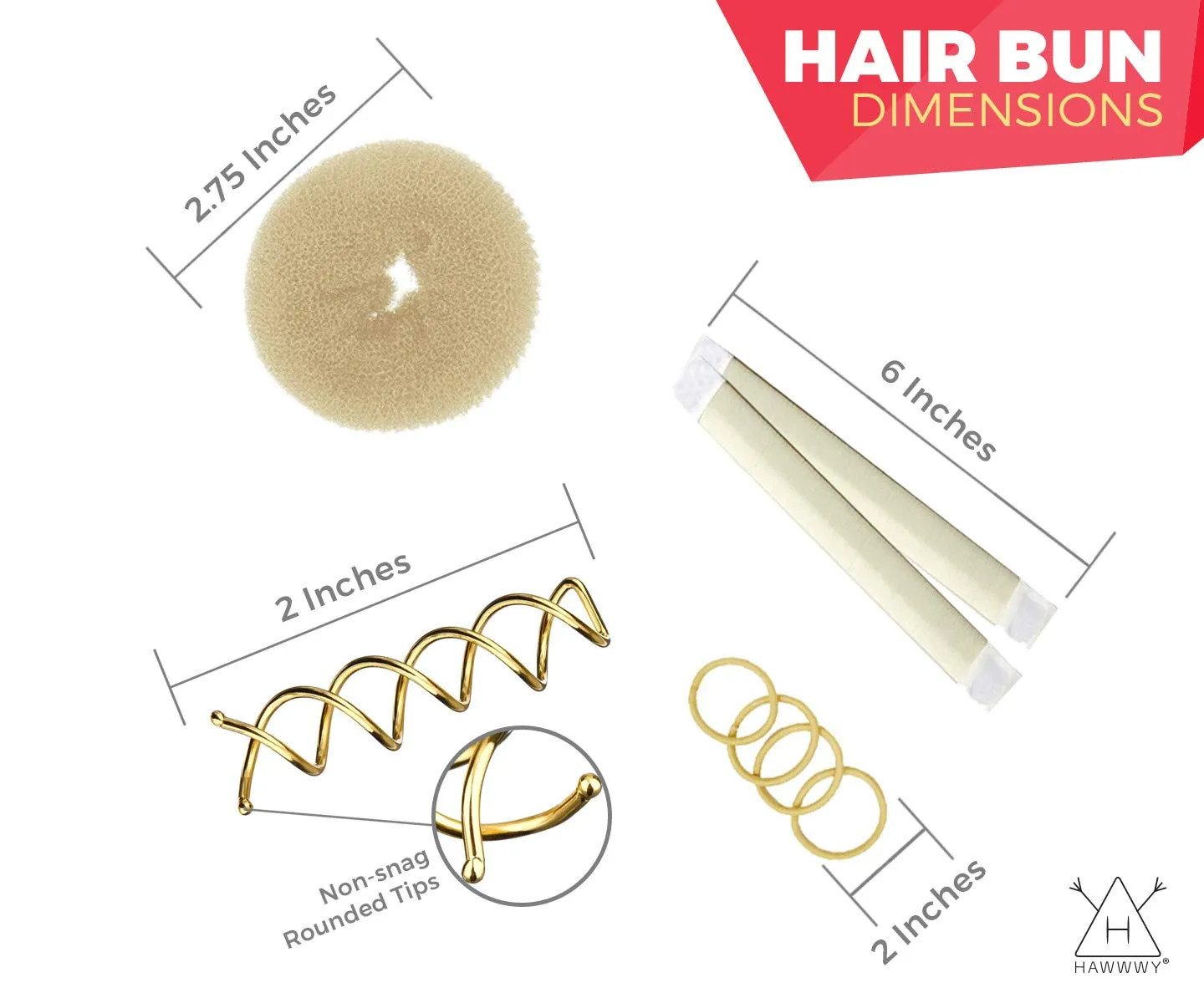 12Piece Hair Bun Maker, Easy & Fast Small Bun Tool Best Sellers Kit Short Or Thin Hair