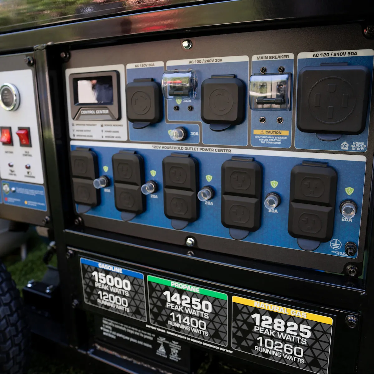 15,000 Watt Electric Start Tri-Fuel Portable Generator