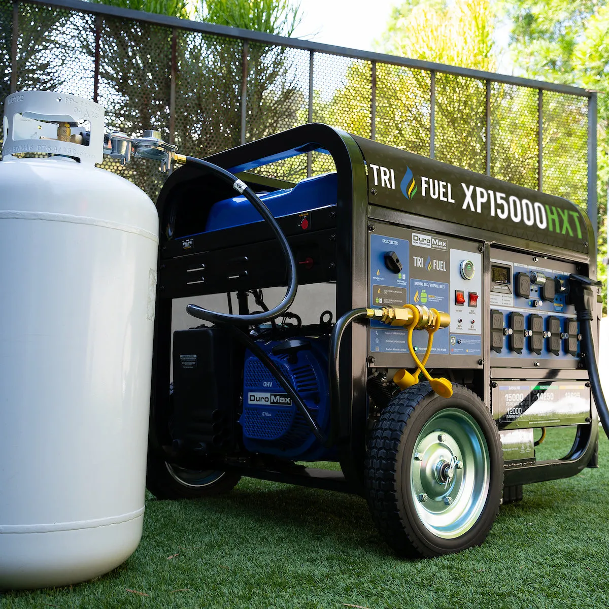 15,000 Watt Electric Start Tri-Fuel Portable Generator