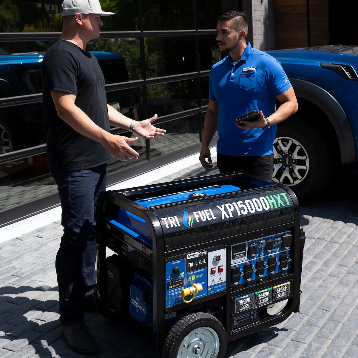 15,000 Watt Electric Start Tri-Fuel Portable Generator