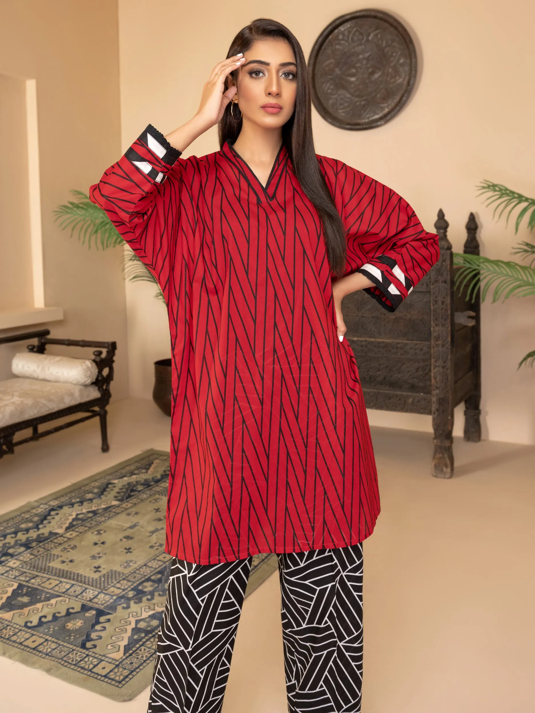 2 Piece Lawn Suit-Printed (Unstitched)
