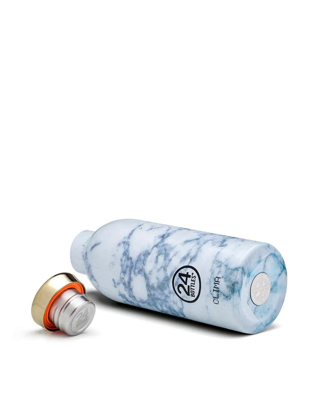 24Bottles Clima Bottle White Marble 500ml