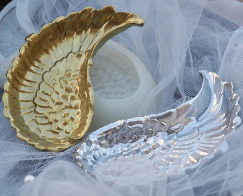 Angel Wings Trinket Dish Silicone Mold (A Pair)