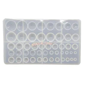 Assorted Half Sphere Faceted Dome Silicone Mold