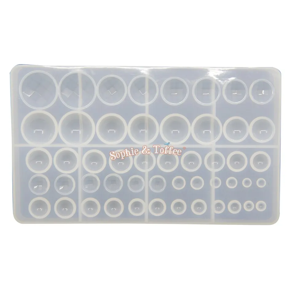 Assorted Half Sphere Faceted Dome Silicone Mold
