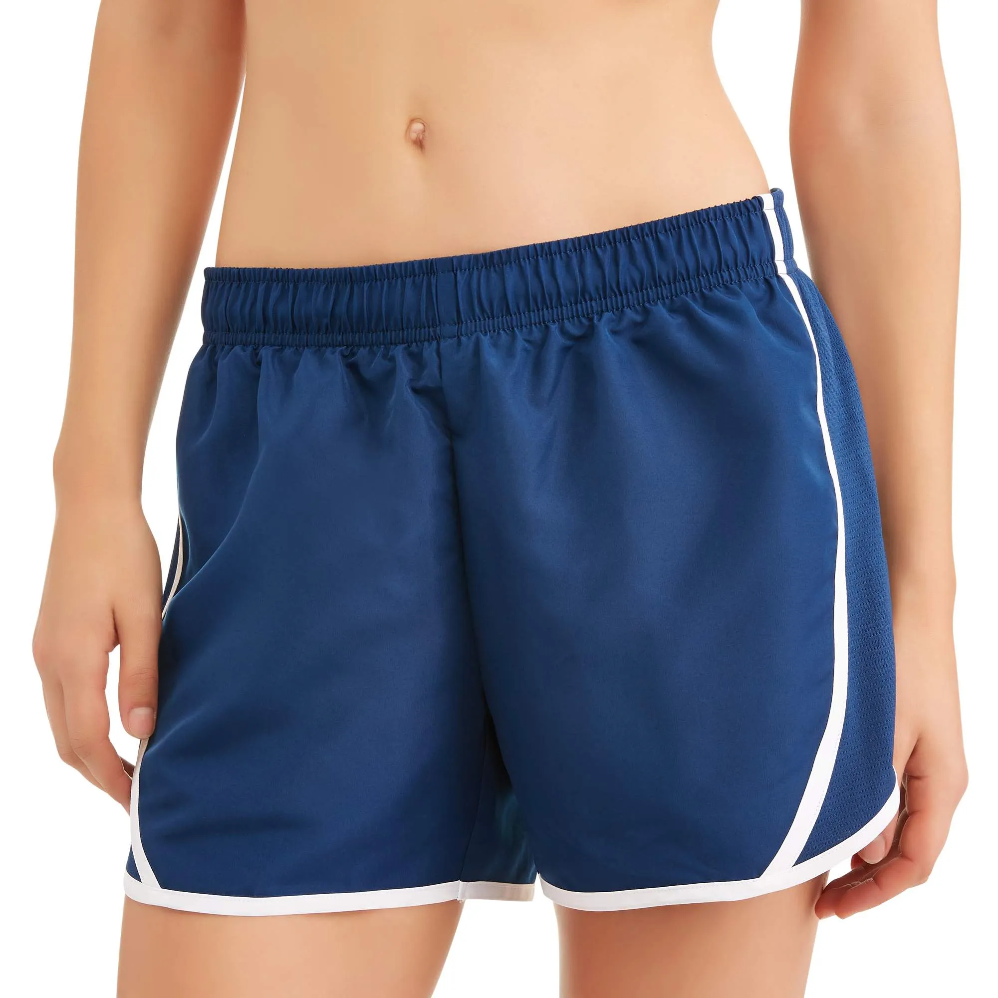 Athletic Works Women's Core Active Dolphin Hem Woven Running Shorts With Hidden Liner