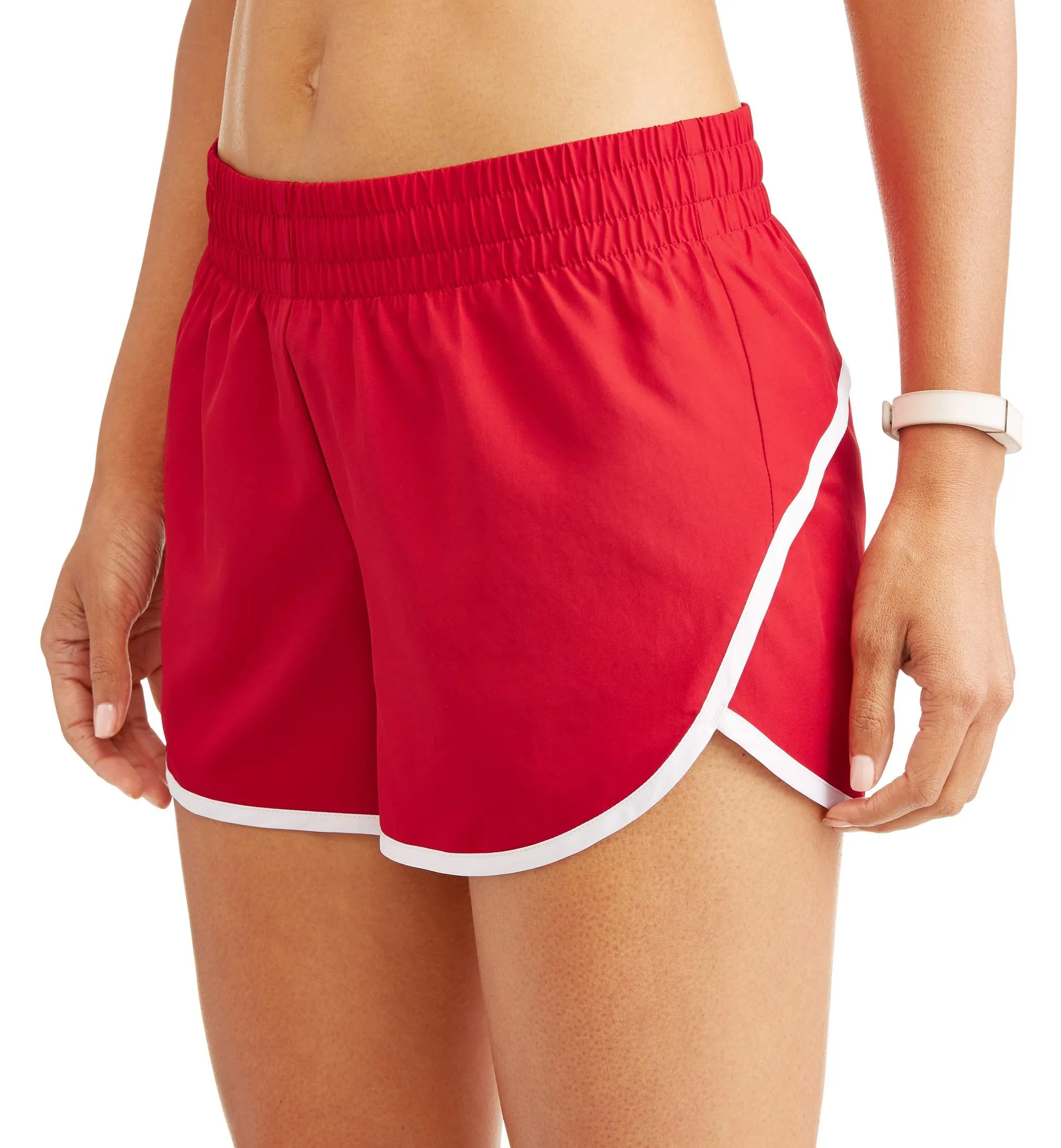Athletic Works Women's Core Active Dolphin Hem Woven Running Shorts With Hidden Liner