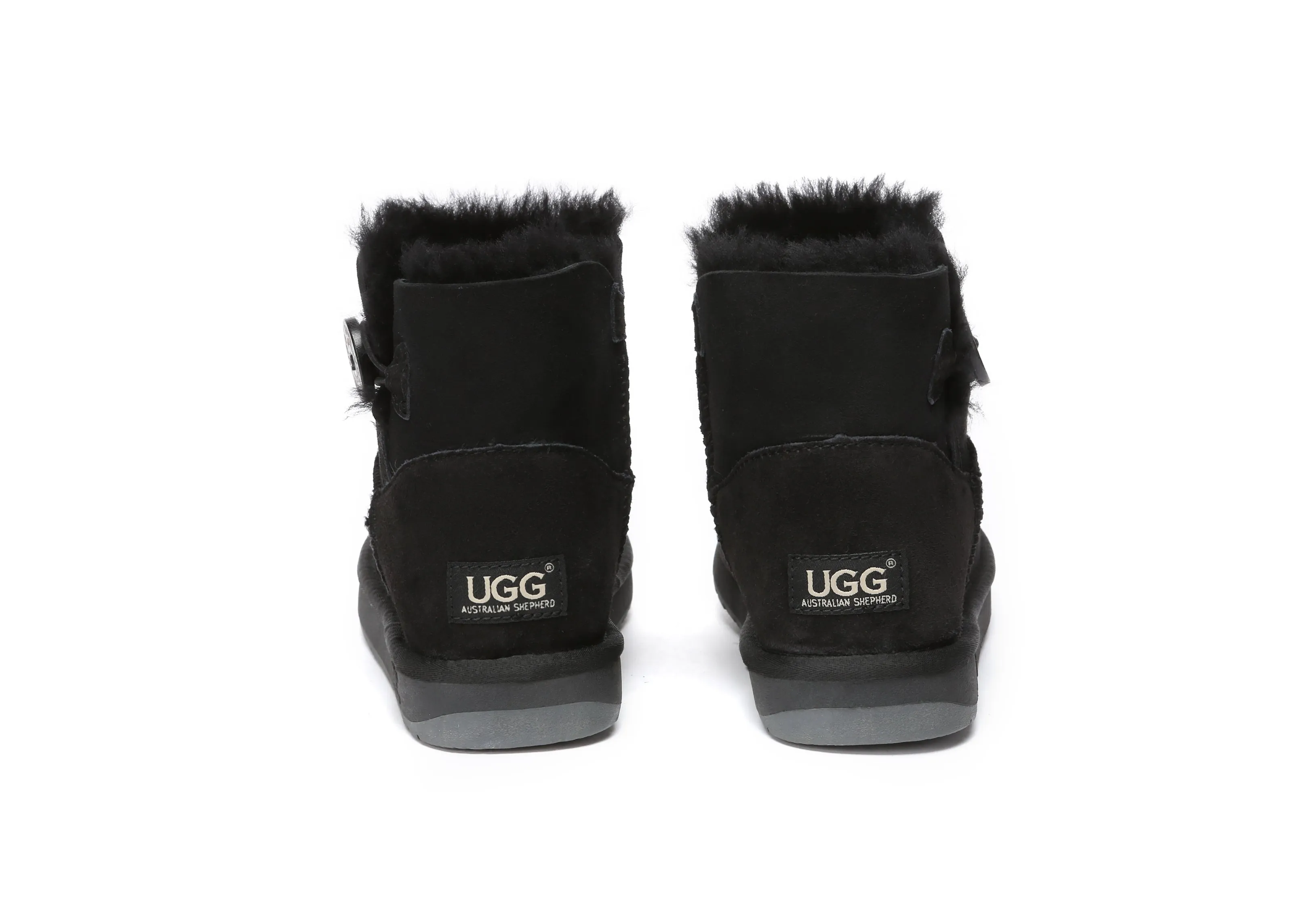 AUSTRALIAN SHEPHERD® UGG Boots Double Face Sheepskin Wool Mini Button