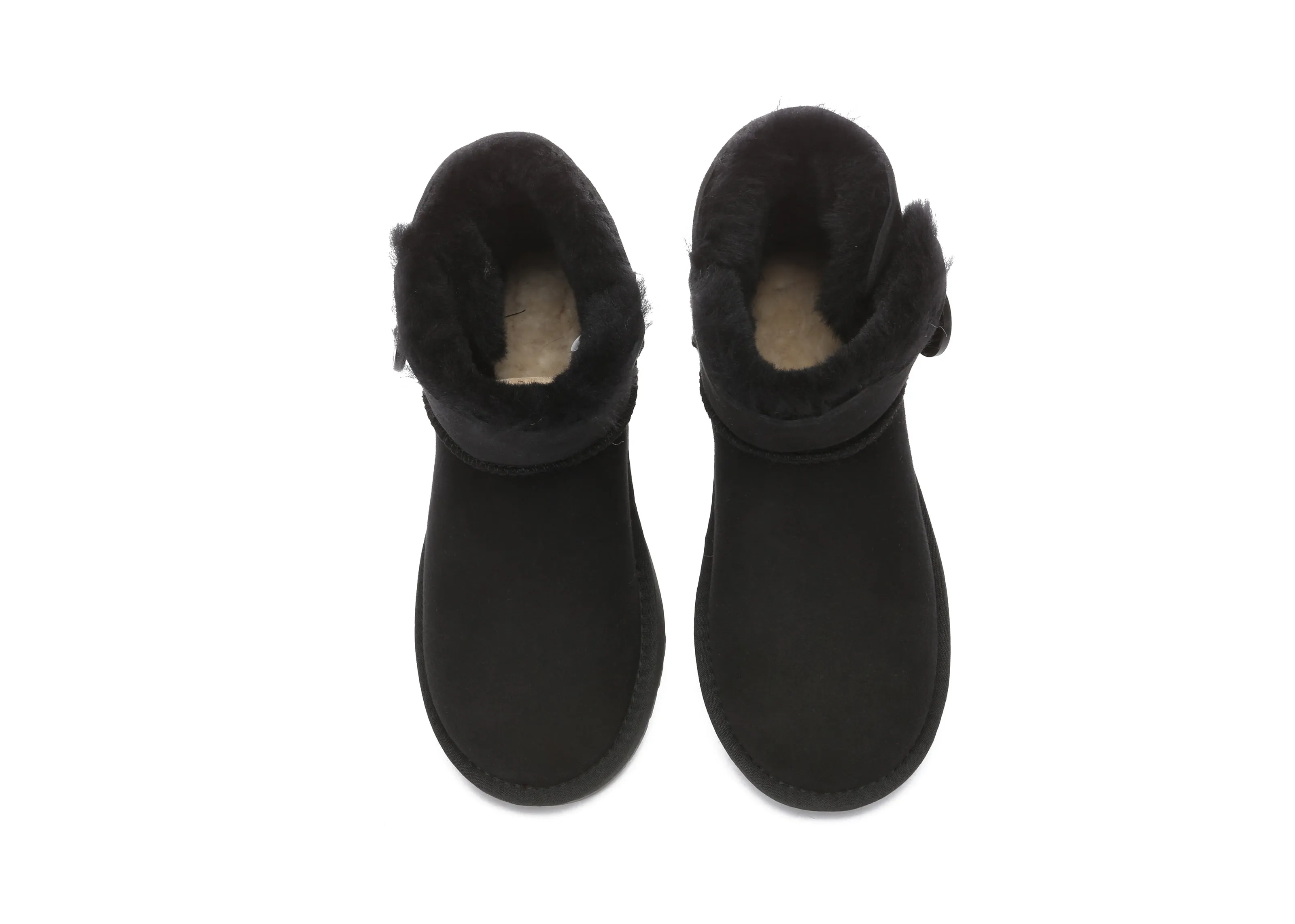 AUSTRALIAN SHEPHERD® UGG Boots Double Face Sheepskin Wool Mini Button