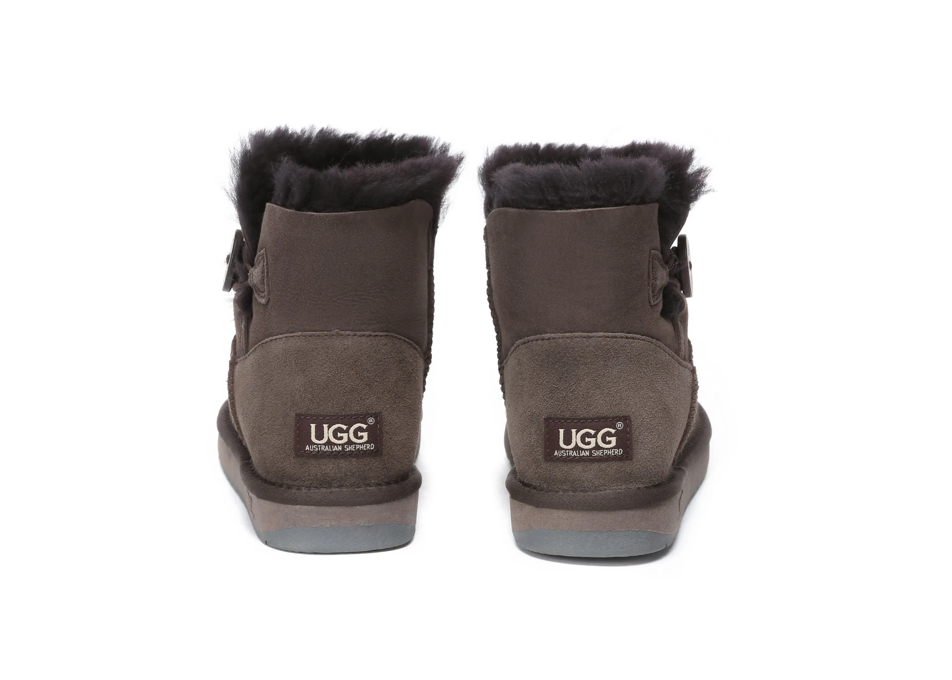 AUSTRALIAN SHEPHERD® UGG Boots Double Face Sheepskin Wool Mini Button