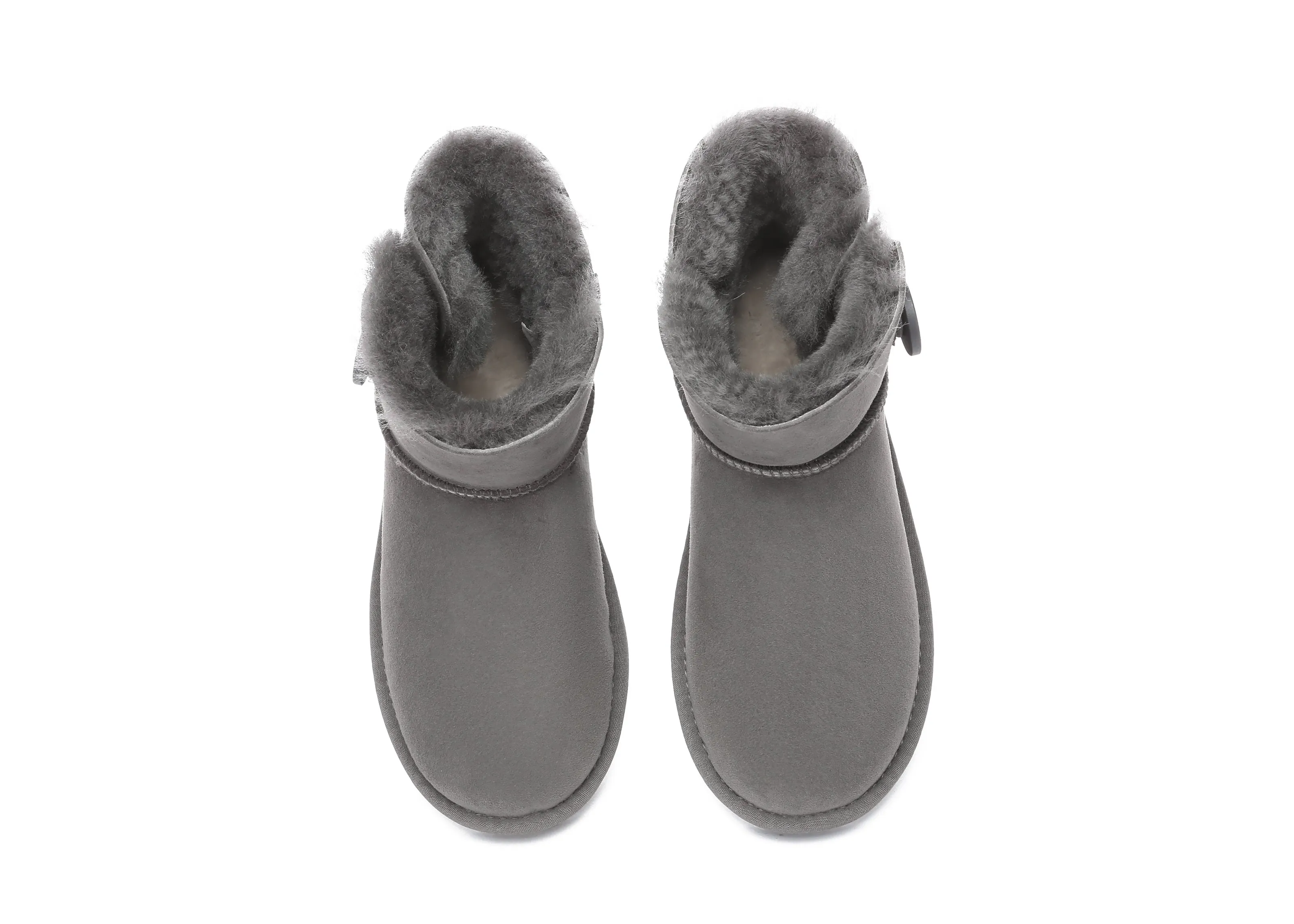 AUSTRALIAN SHEPHERD® UGG Boots Double Face Sheepskin Wool Mini Button