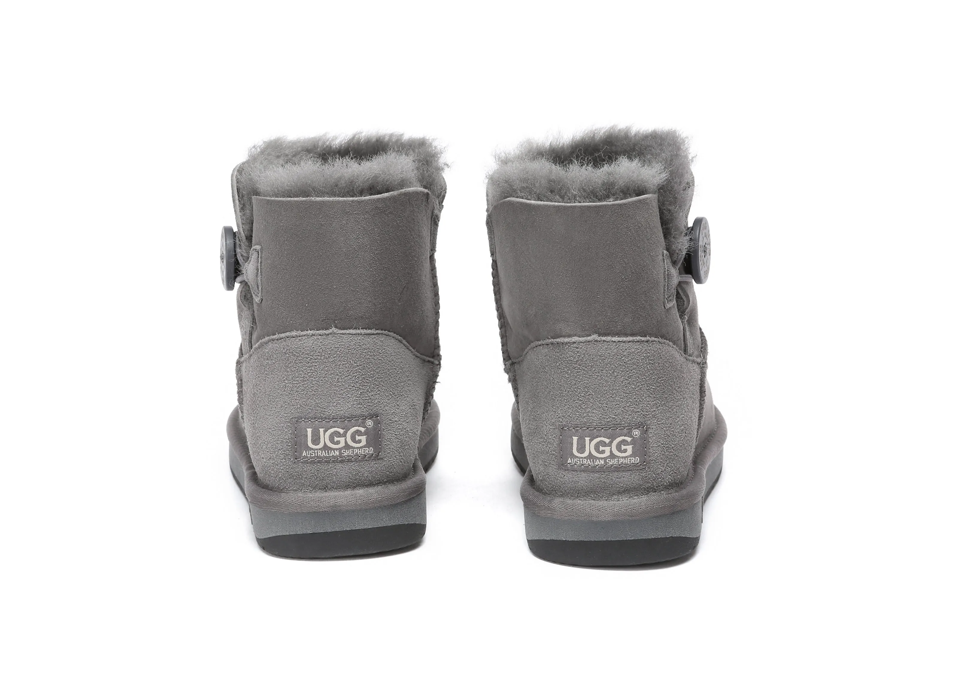 AUSTRALIAN SHEPHERD® UGG Boots Double Face Sheepskin Wool Mini Button