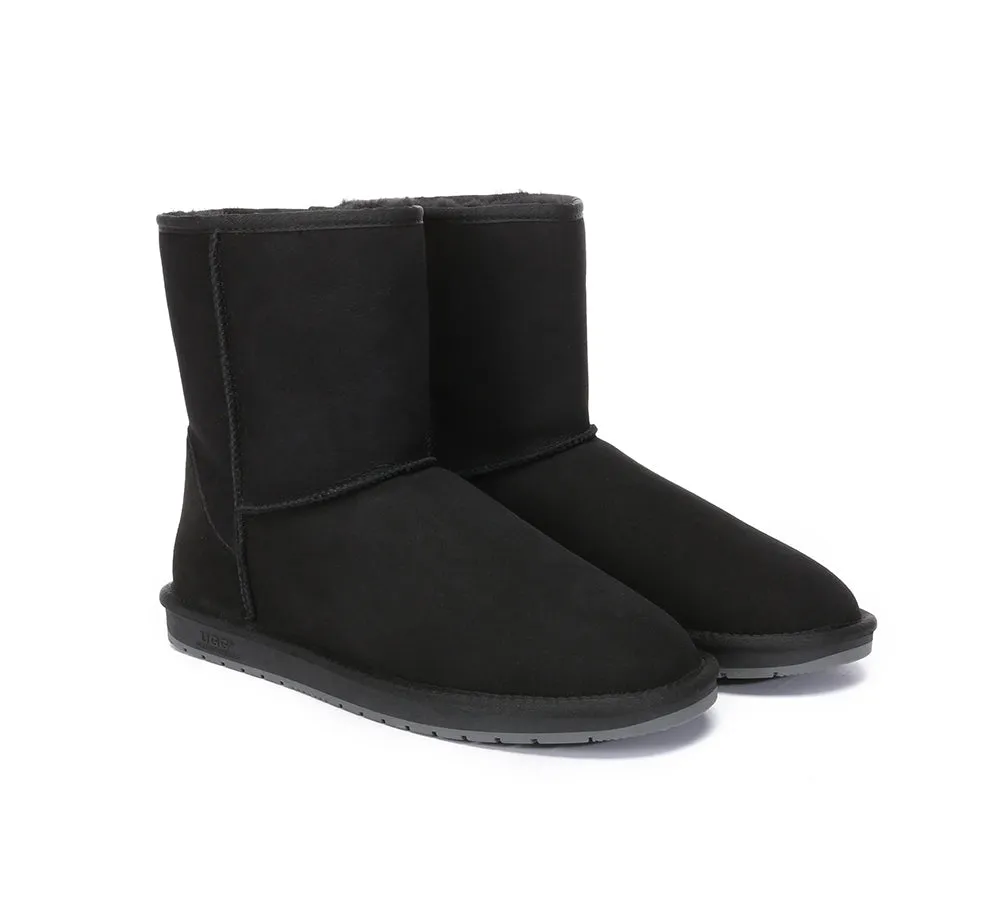 AUSTRALIAN SHEPHERD® UGG Boots Men Double Faced Sheepskin Wool Large Size Short Classic