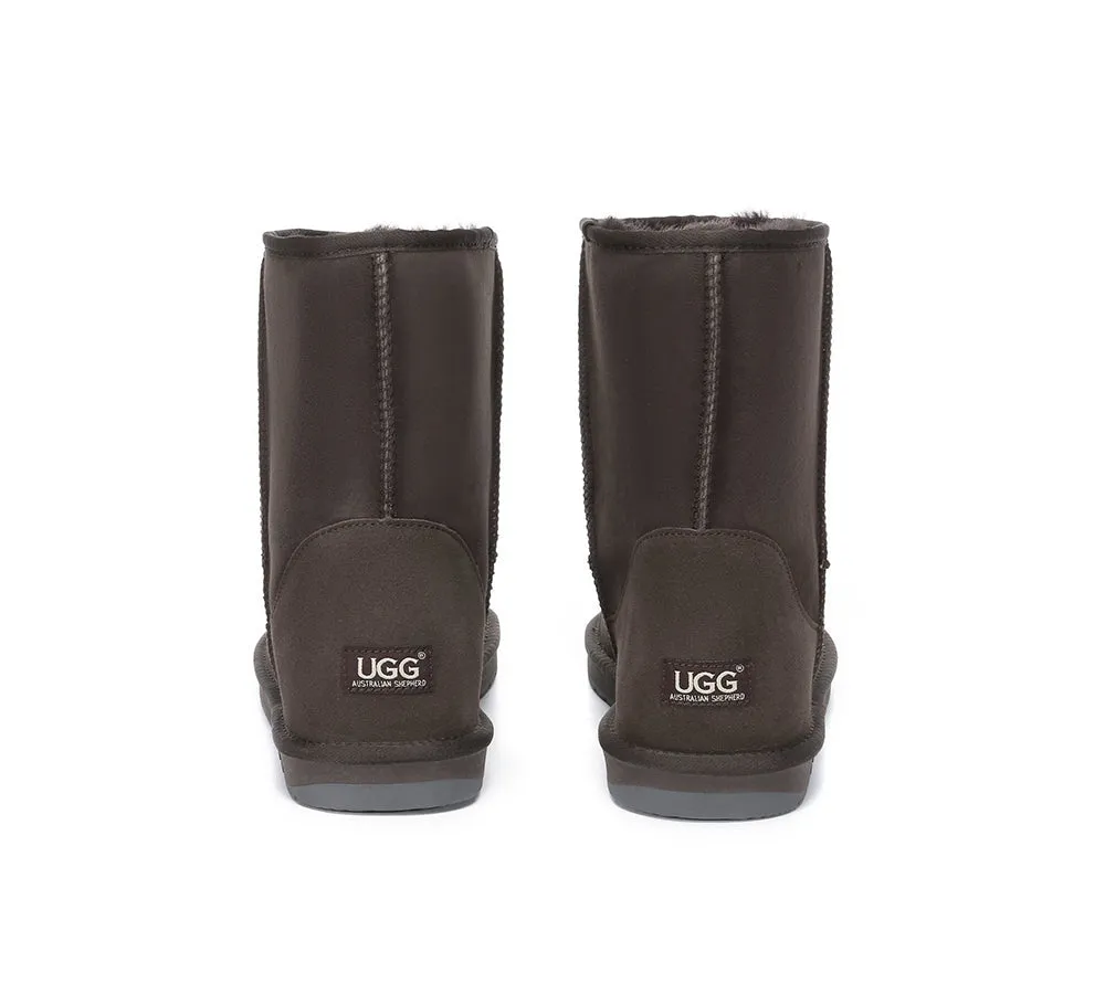 AUSTRALIAN SHEPHERD® UGG Boots Men Double Faced Sheepskin Wool Large Size Short Classic