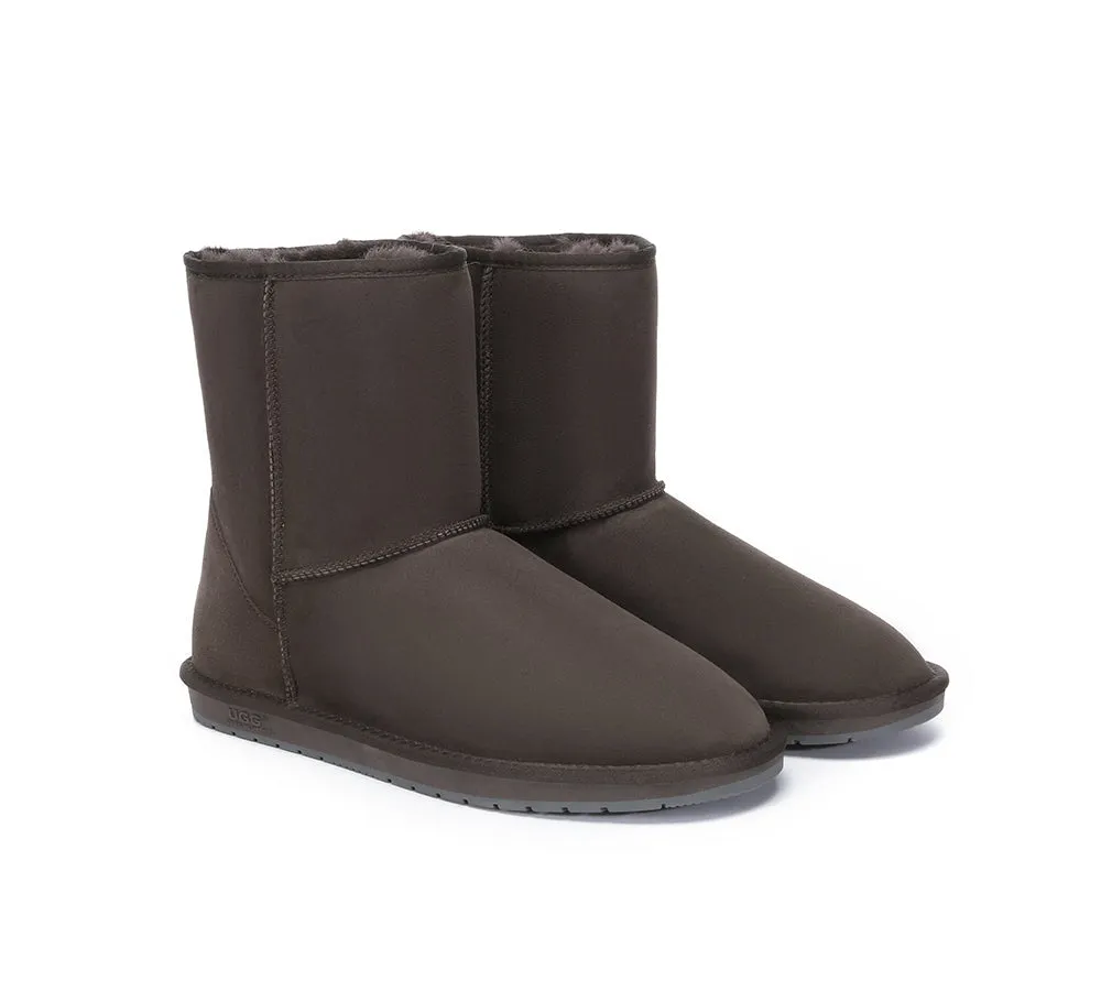 AUSTRALIAN SHEPHERD® UGG Boots Men Double Faced Sheepskin Wool Large Size Short Classic