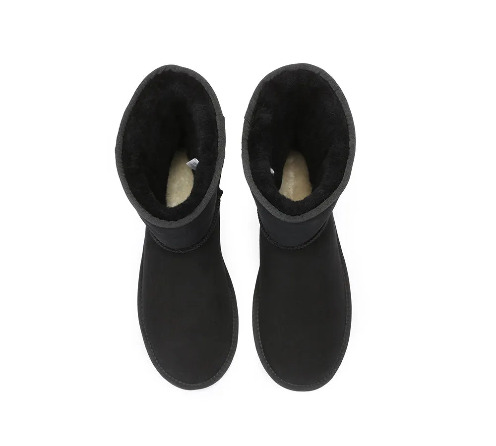 AUSTRALIAN SHEPHERD® UGG Boots Men Double Faced Sheepskin Wool Large Size Short Classic