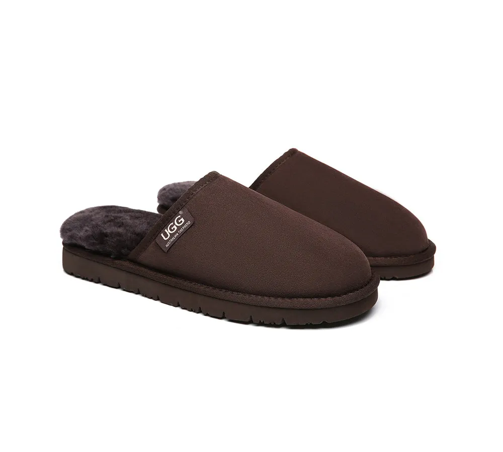 AUSTRALIAN SHEPHERD® UGG Men Sheepskin Wool Scuffs