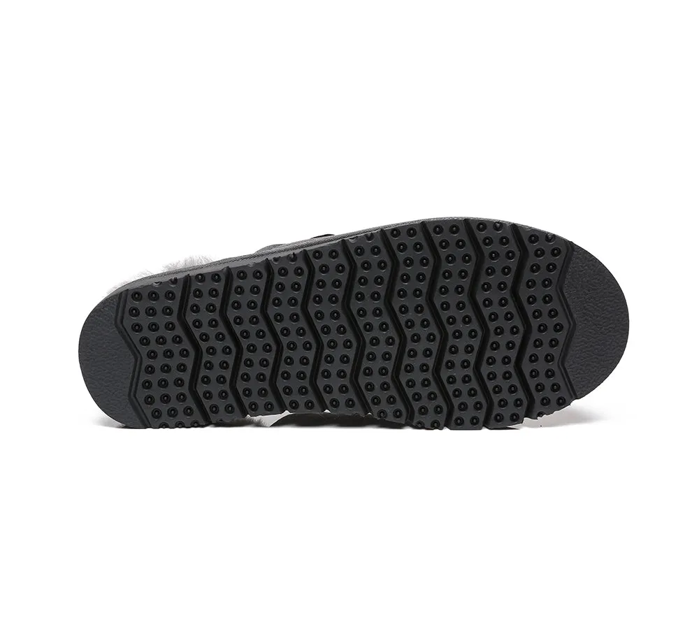 AUSTRALIAN SHEPHERD® UGG Men Sheepskin Wool Scuffs
