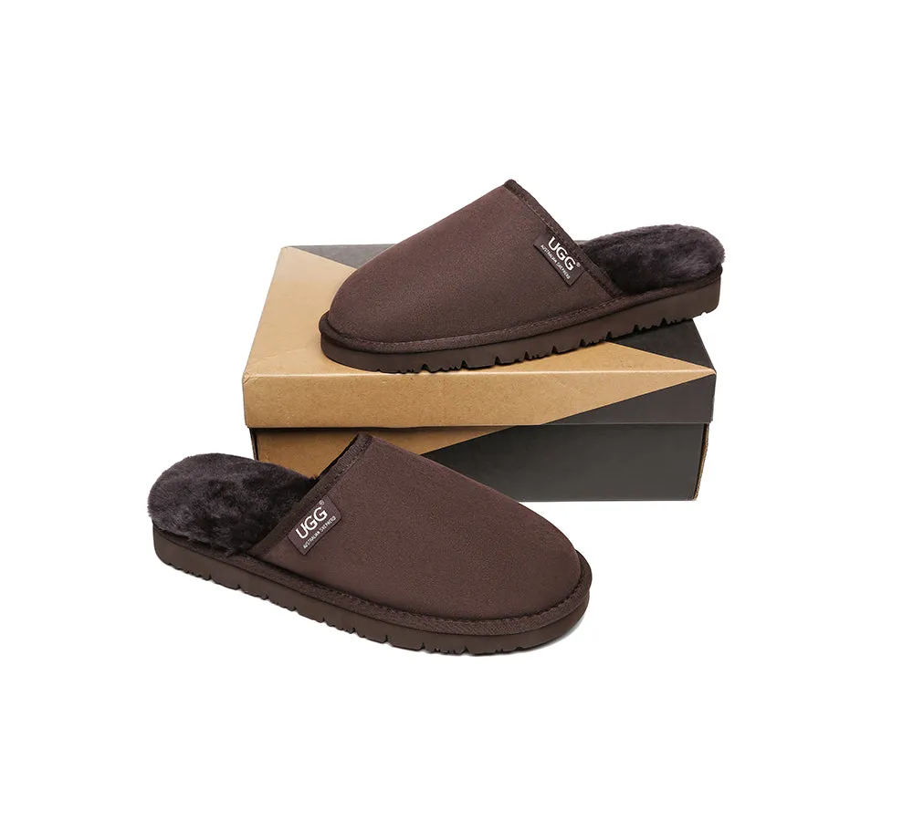 AUSTRALIAN SHEPHERD® UGG Men Sheepskin Wool Scuffs
