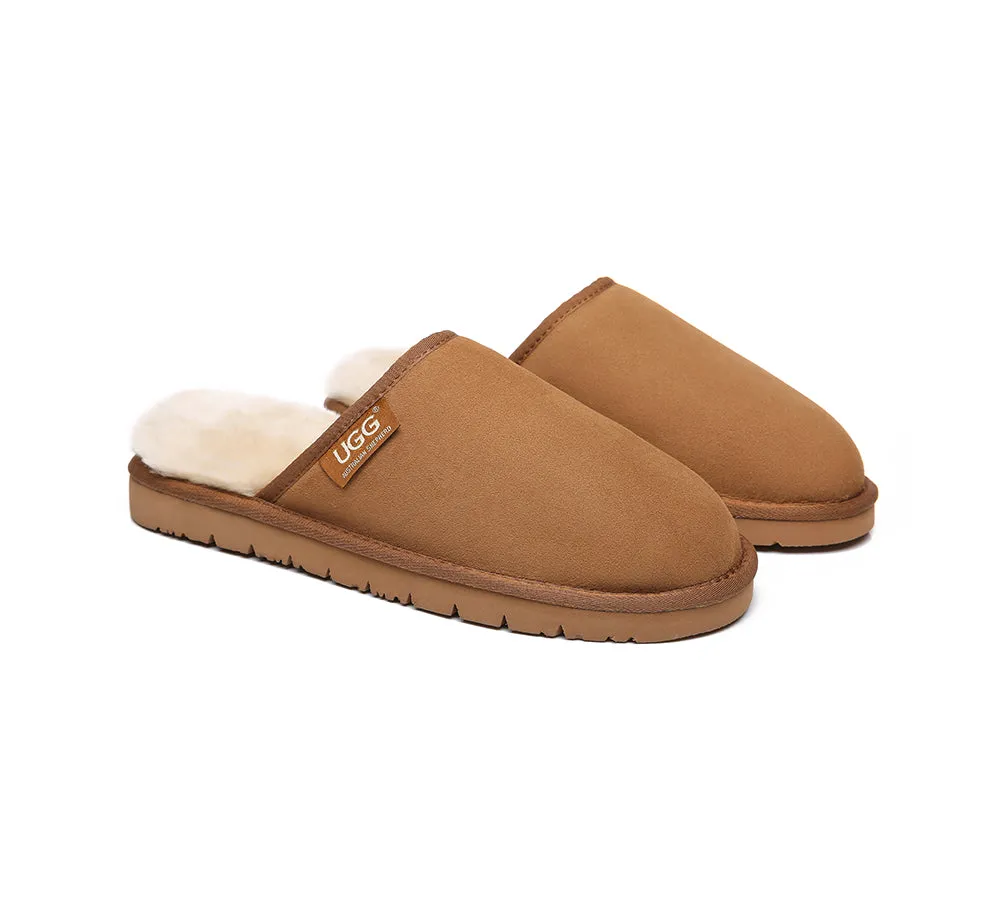 AUSTRALIAN SHEPHERD® UGG Men Sheepskin Wool Scuffs
