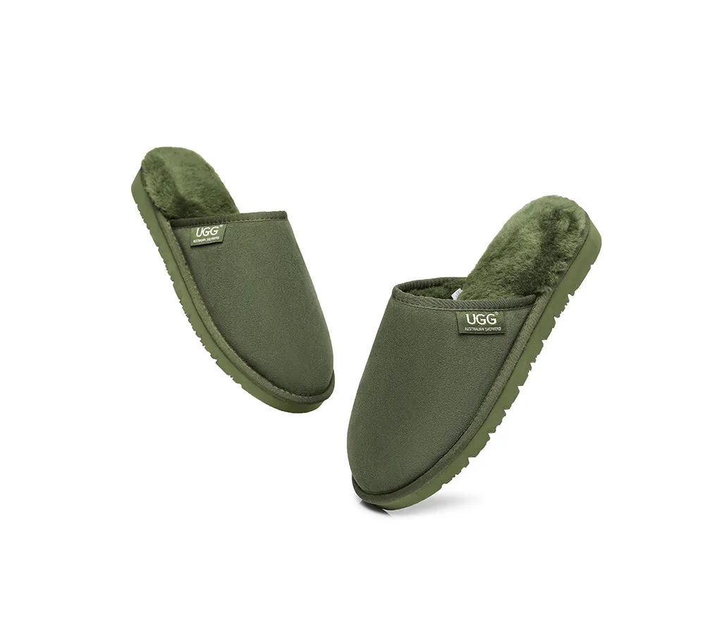 AUSTRALIAN SHEPHERD® UGG Men Sheepskin Wool Scuffs
