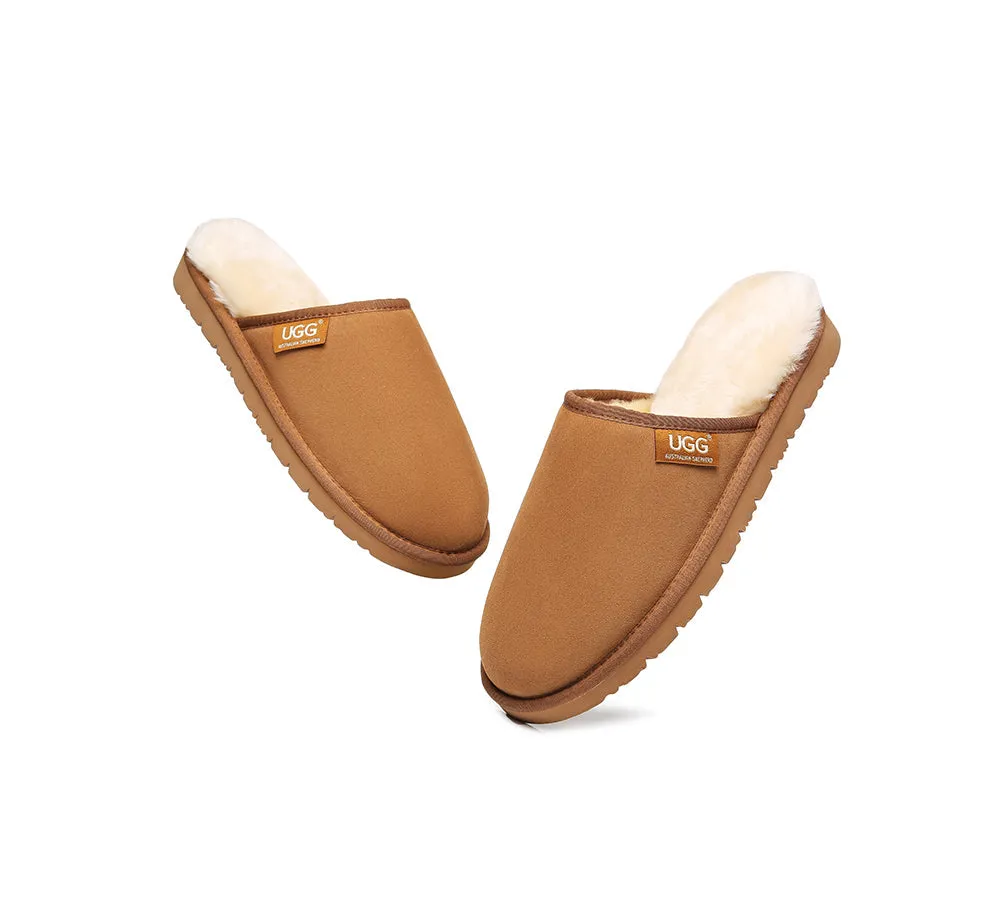 AUSTRALIAN SHEPHERD® UGG Men Sheepskin Wool Scuffs