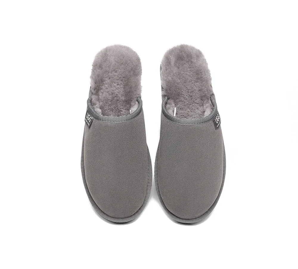 AUSTRALIAN SHEPHERD® UGG Men Sheepskin Wool Scuffs