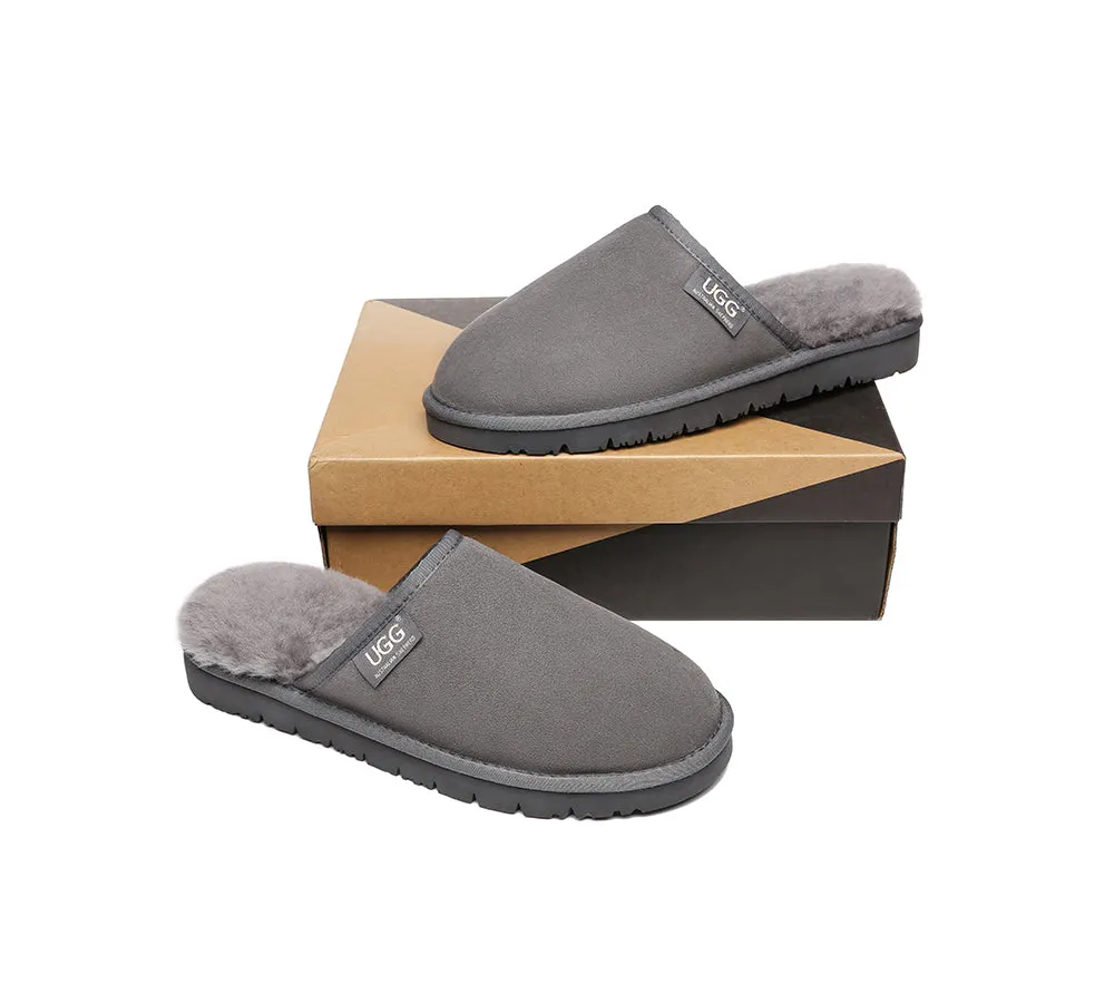 AUSTRALIAN SHEPHERD® UGG Men Sheepskin Wool Scuffs