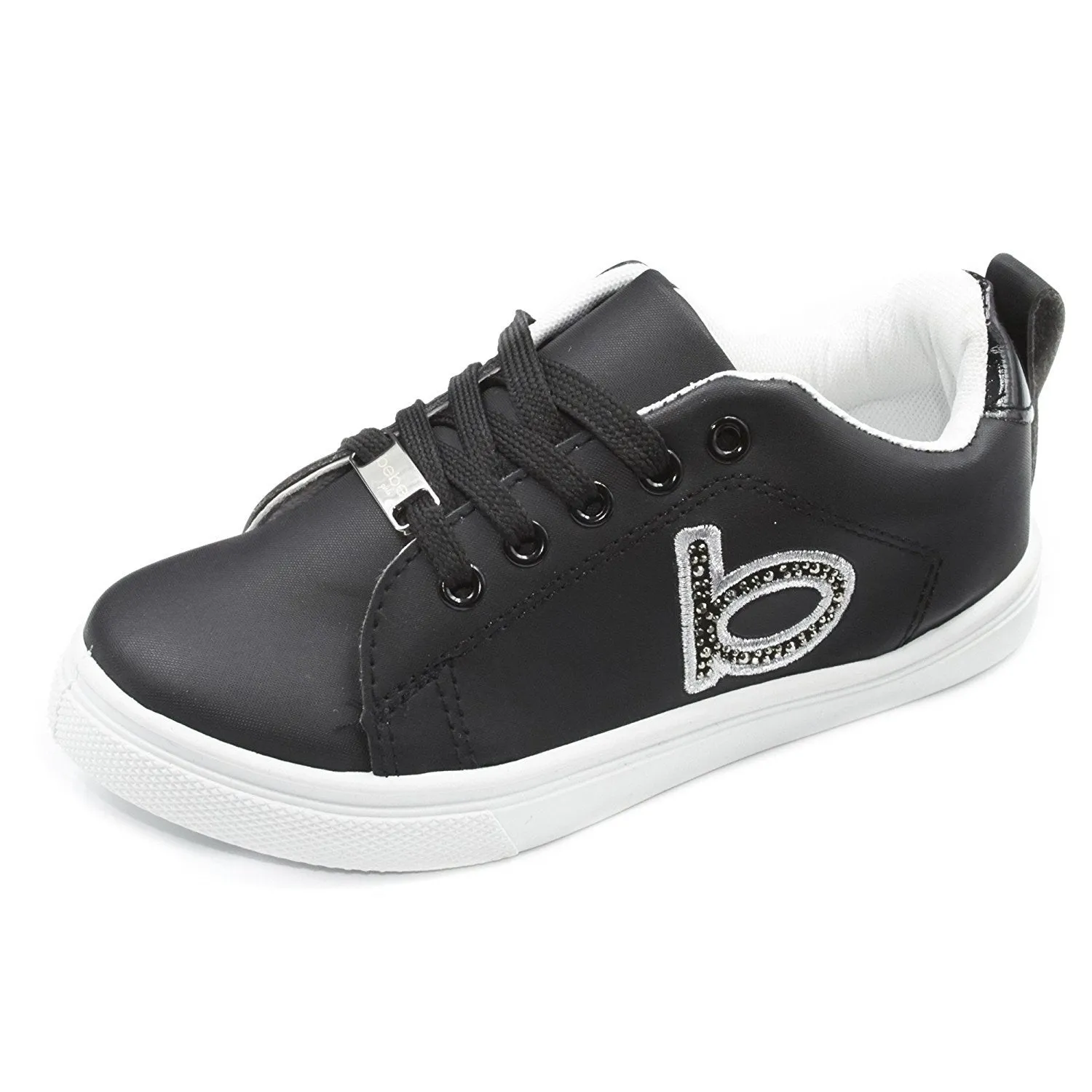 bebe Kids Girls Low Top Lace Up Sneakers With Studs (See More Colors and Sizes)