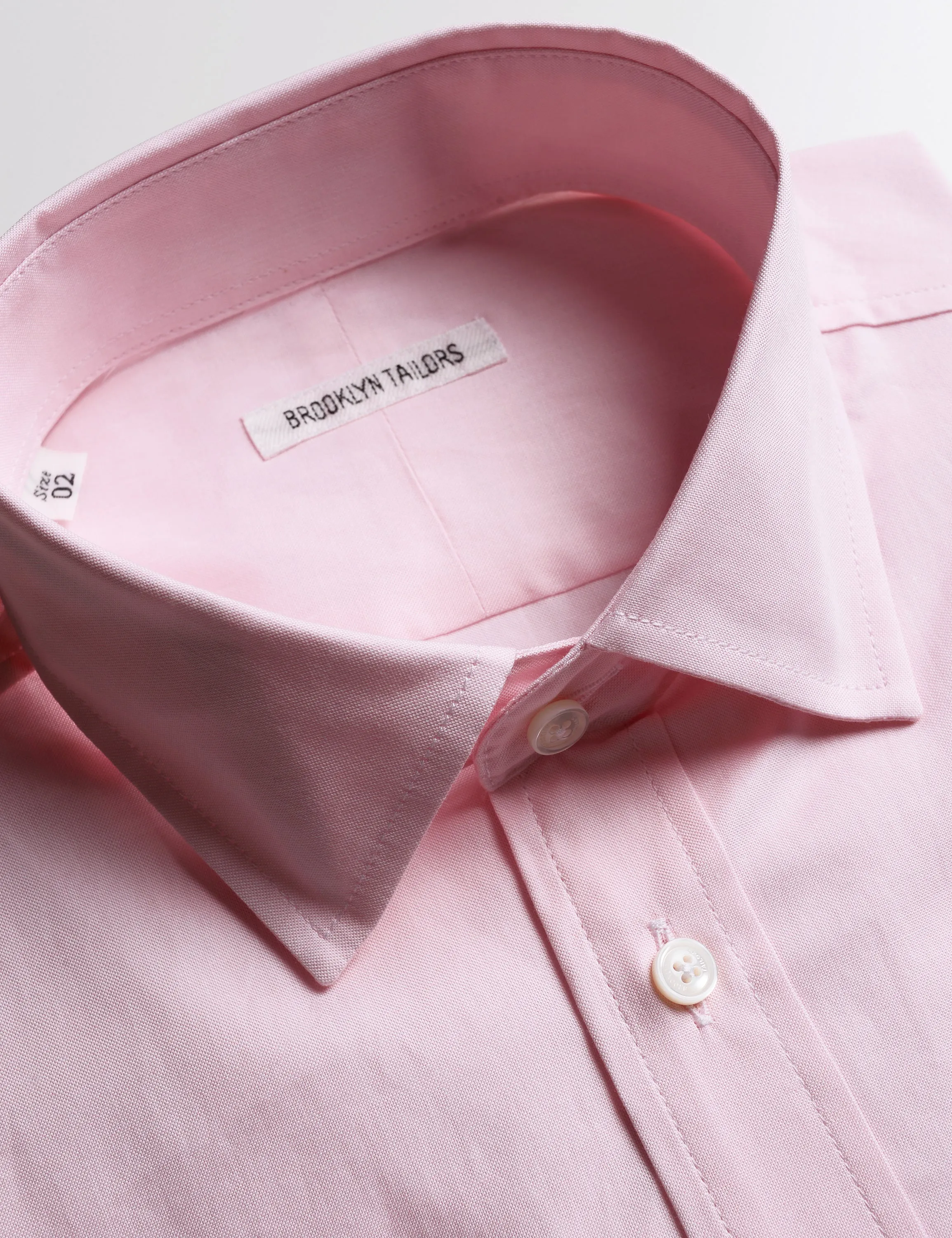 BKT20 Slim Dress Shirt in Pinpoint Oxford - Rose Quartz