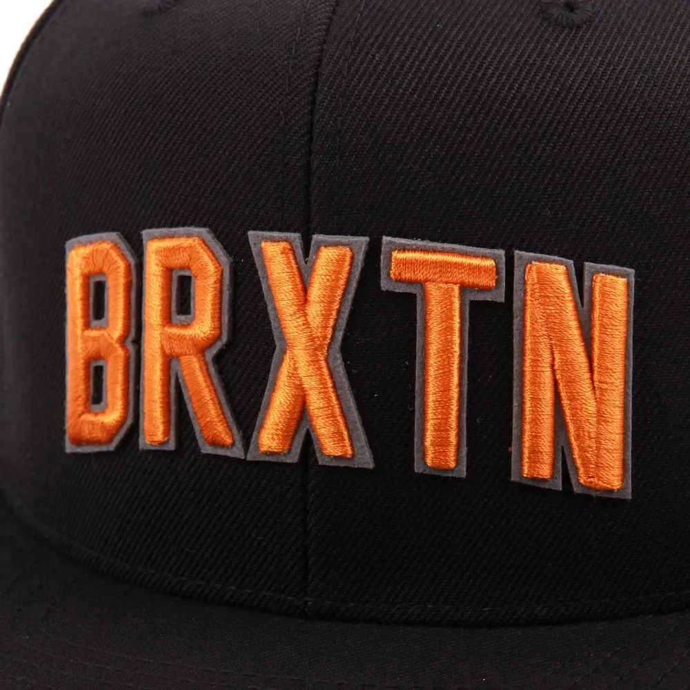 Brixton Hamilton Snapback Cap Black Orange
