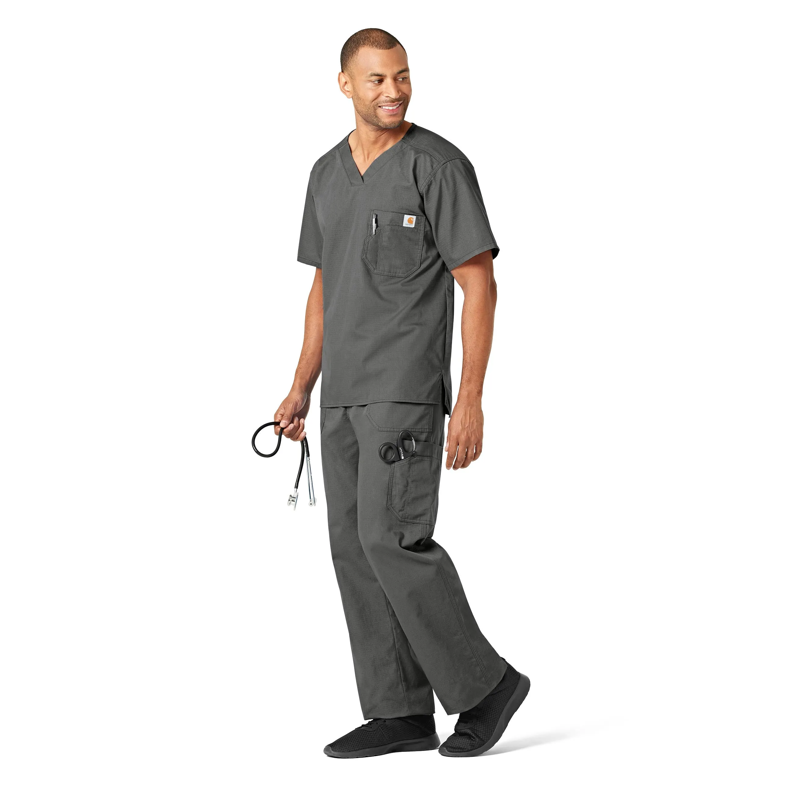 Carhartt Ripstop Men's Utility Scrub Top - Dark Pewter