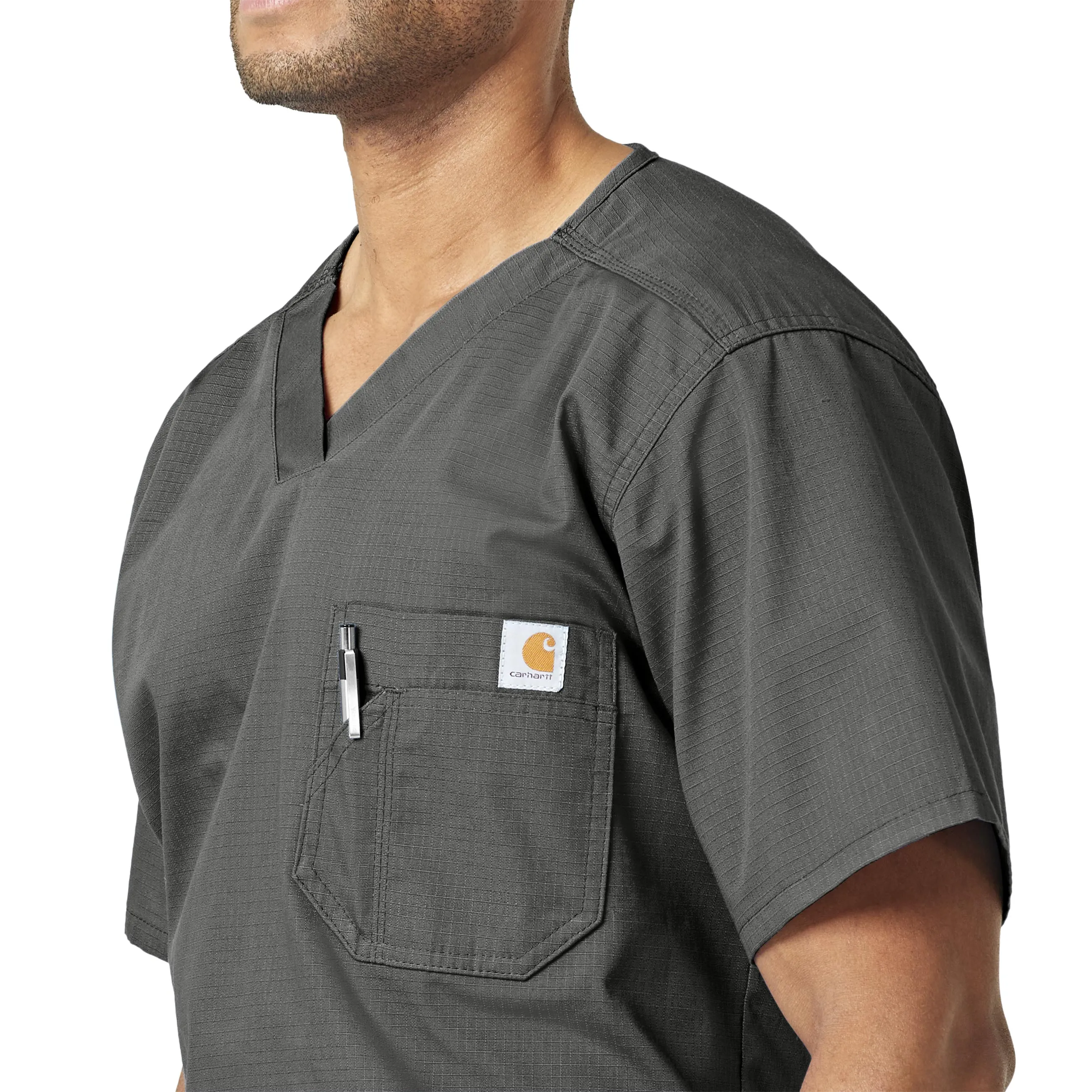 Carhartt Ripstop Men's Utility Scrub Top - Dark Pewter