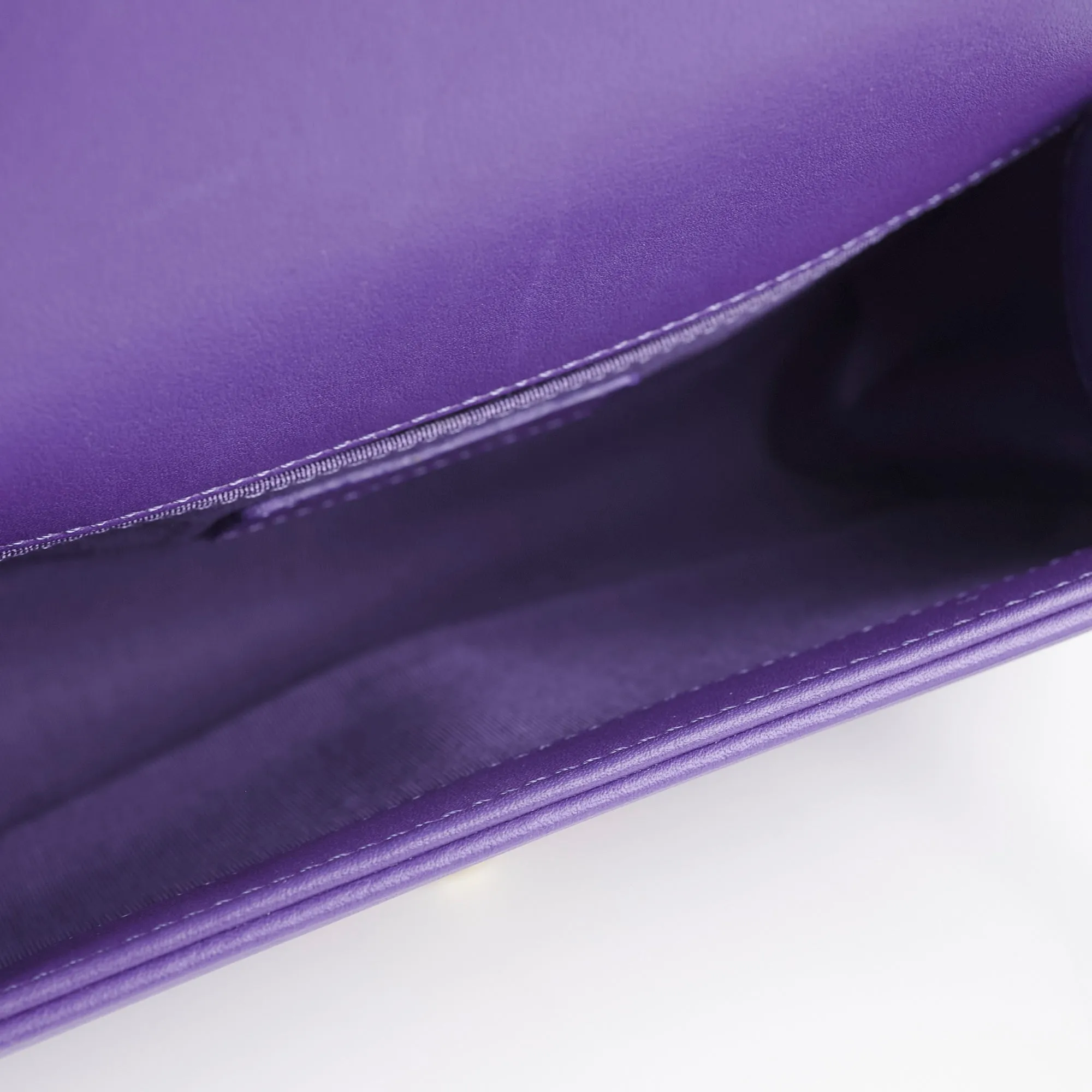 Chanel 19k Small Boy Quilted Purple Crossbody Bag