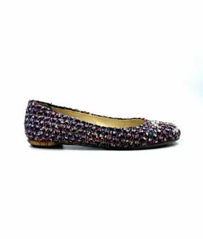 CHANEL Cambon Tweed Flats | Size 7