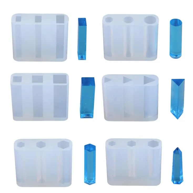 Circle Crystal Shard Silicone Mold (3 Cavity)
