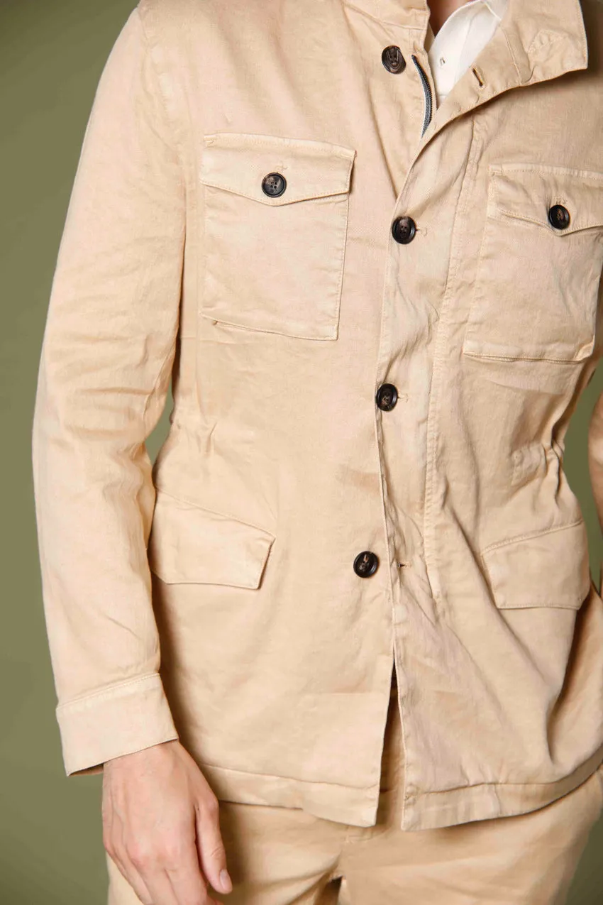 City Field men's jacket in twill with large pockets and coulisse regular