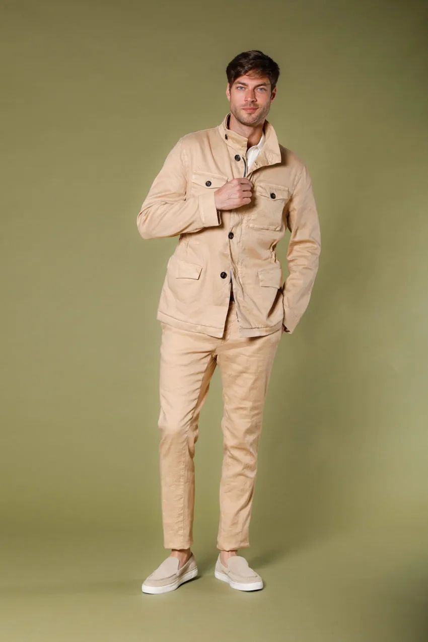 City Field men's jacket in twill with large pockets and coulisse regular