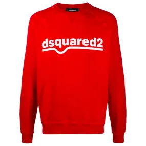 DSQUARED2 Red Logo Printed Sweatshirt