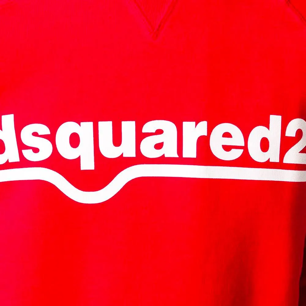 DSQUARED2 Red Logo Printed Sweatshirt