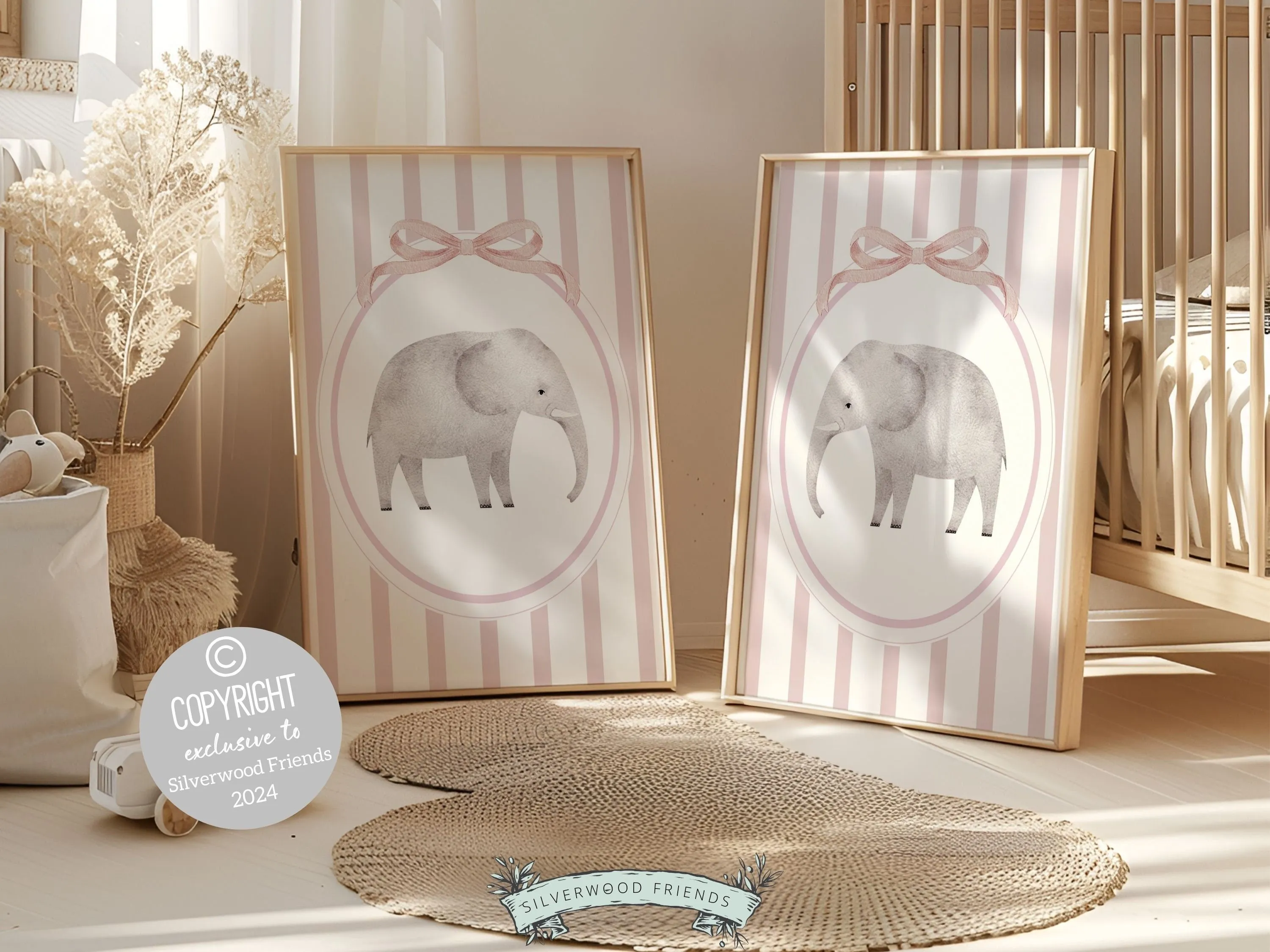 Elephant Nursery Print Set of 2 - 001