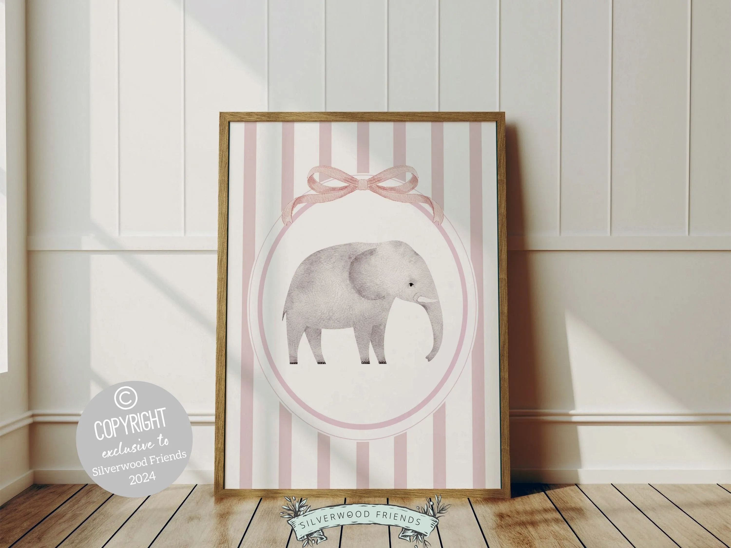 Elephant Nursery Print Set of 2 - 001
