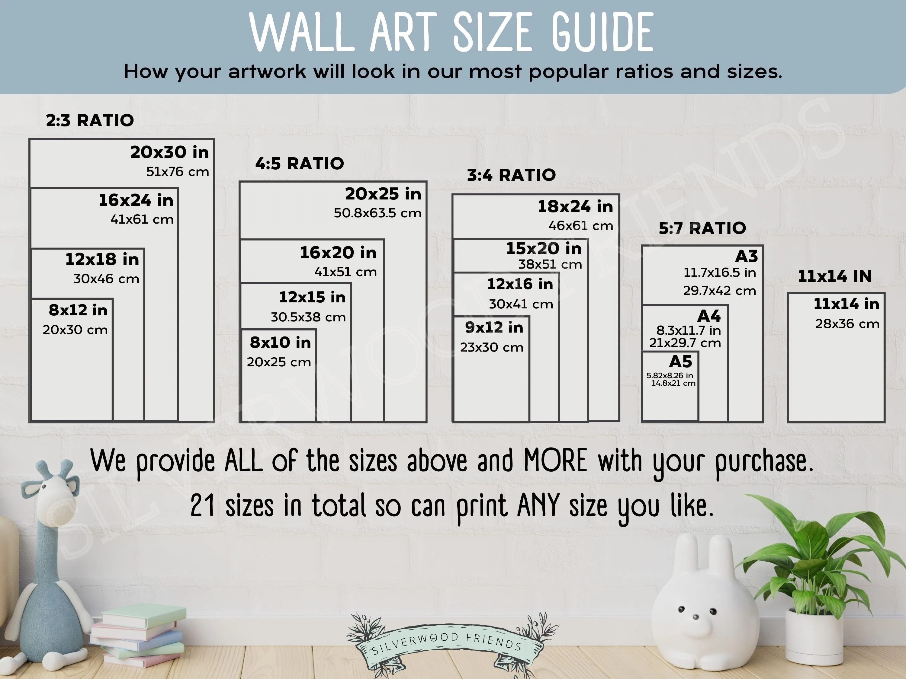 Elephant Nursery Print Set of 2 - 001