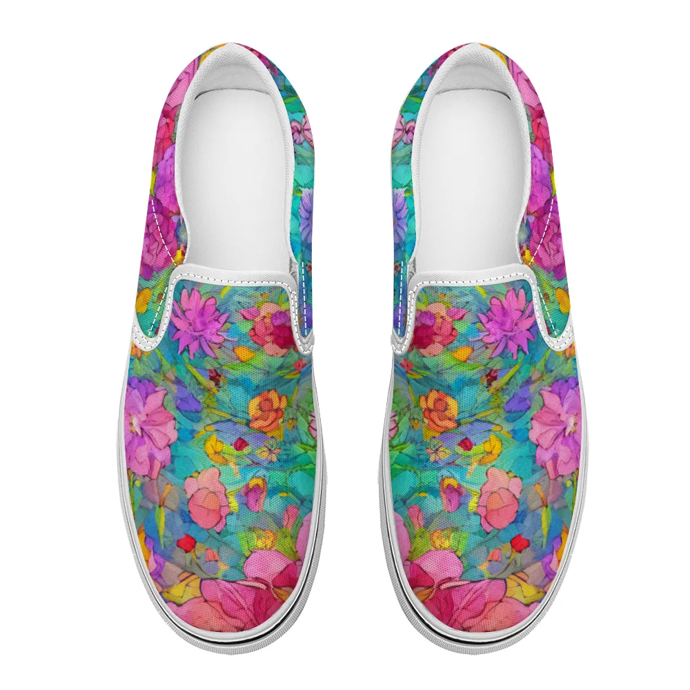 Flowers Collection - Unisex Slip-On Canvas Sneakers