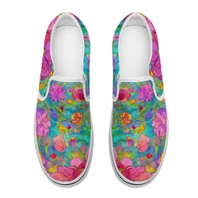 Flowers Collection - Unisex Slip-On Canvas Sneakers