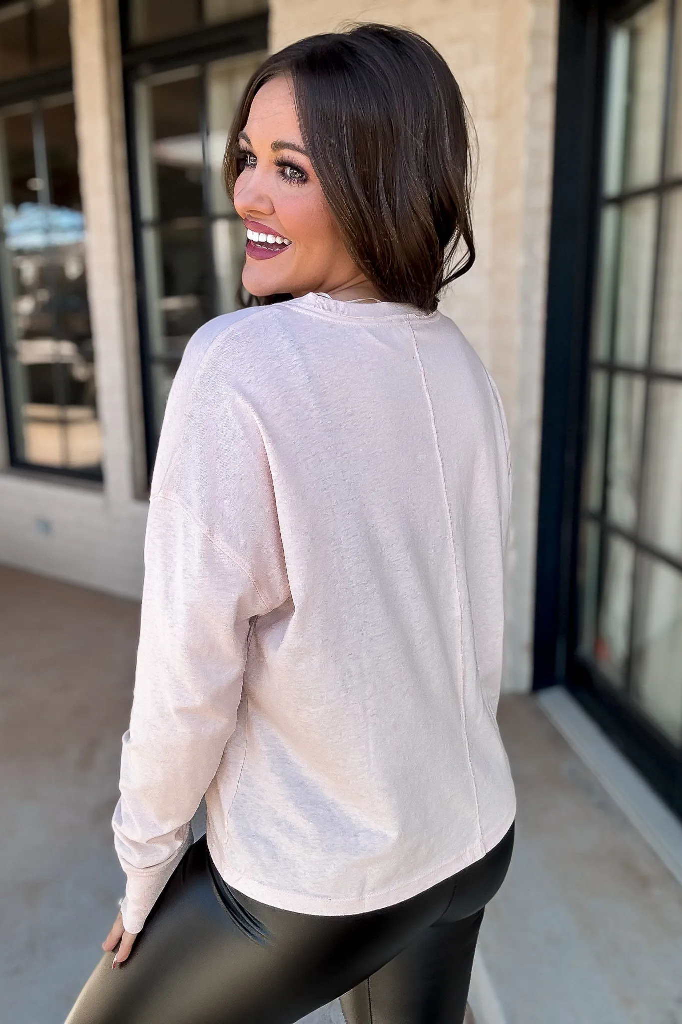 Girl Next Door Dusty Pink Oversized T-Shirt