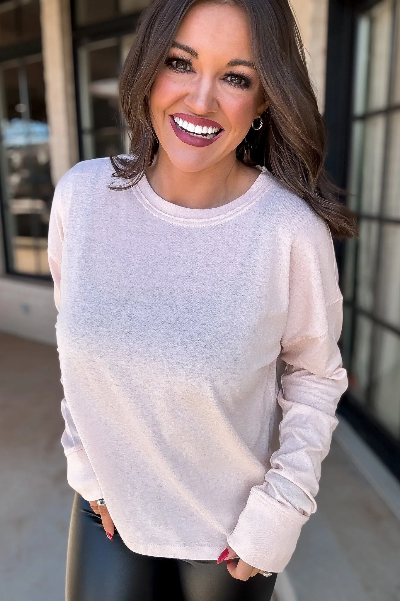 Girl Next Door Dusty Pink Oversized T-Shirt