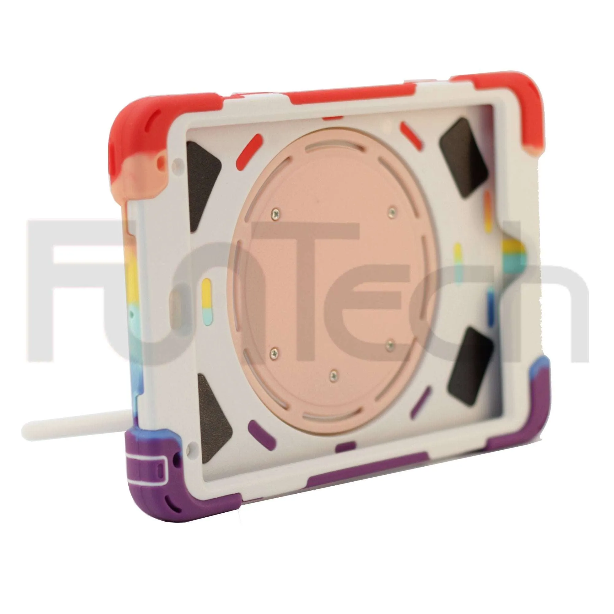 iPad Mini 4/5 , 360` Hard Shockproof Case Color Rainbow Purple