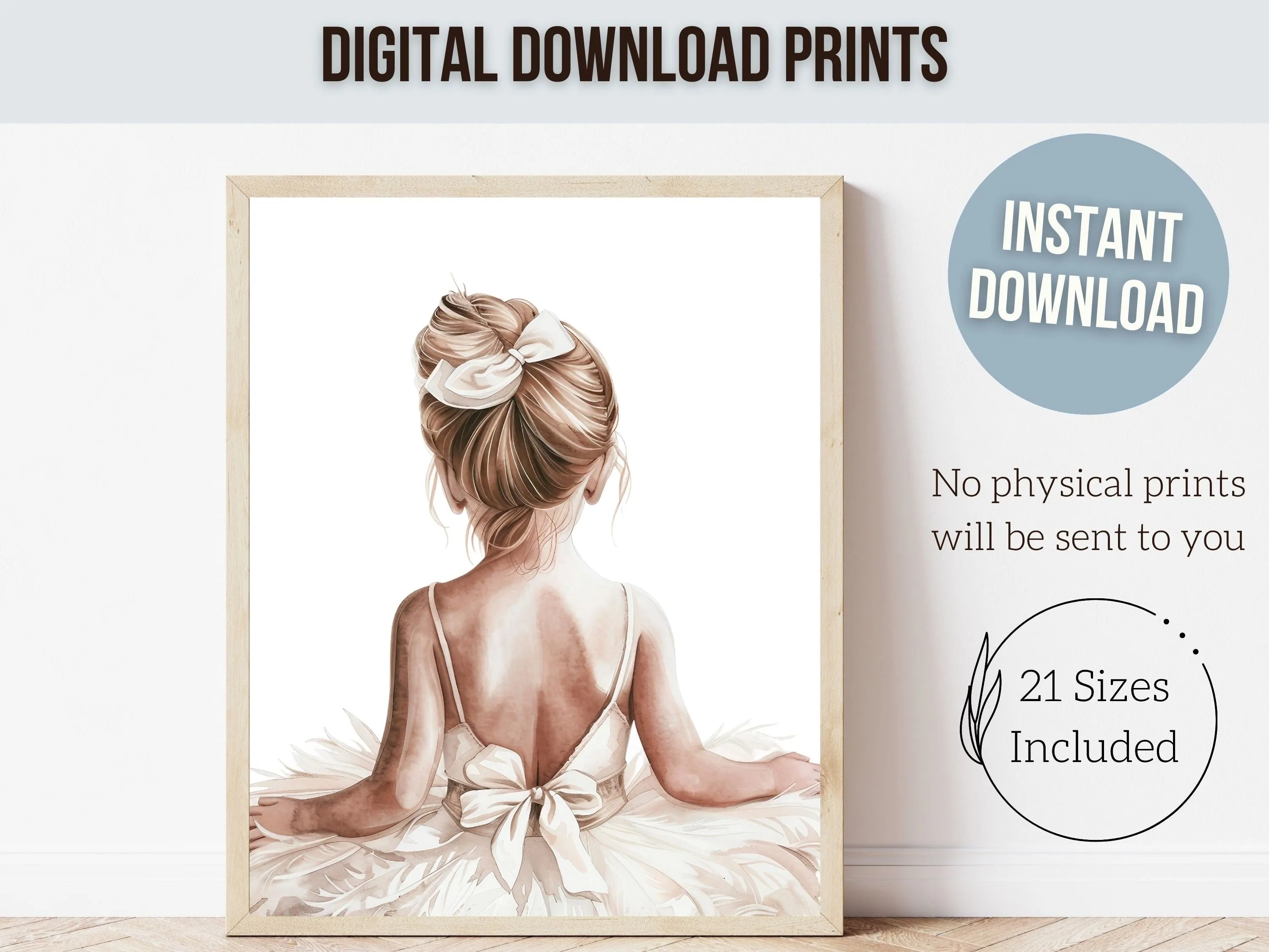Little Ballerina Nursery Print - 002