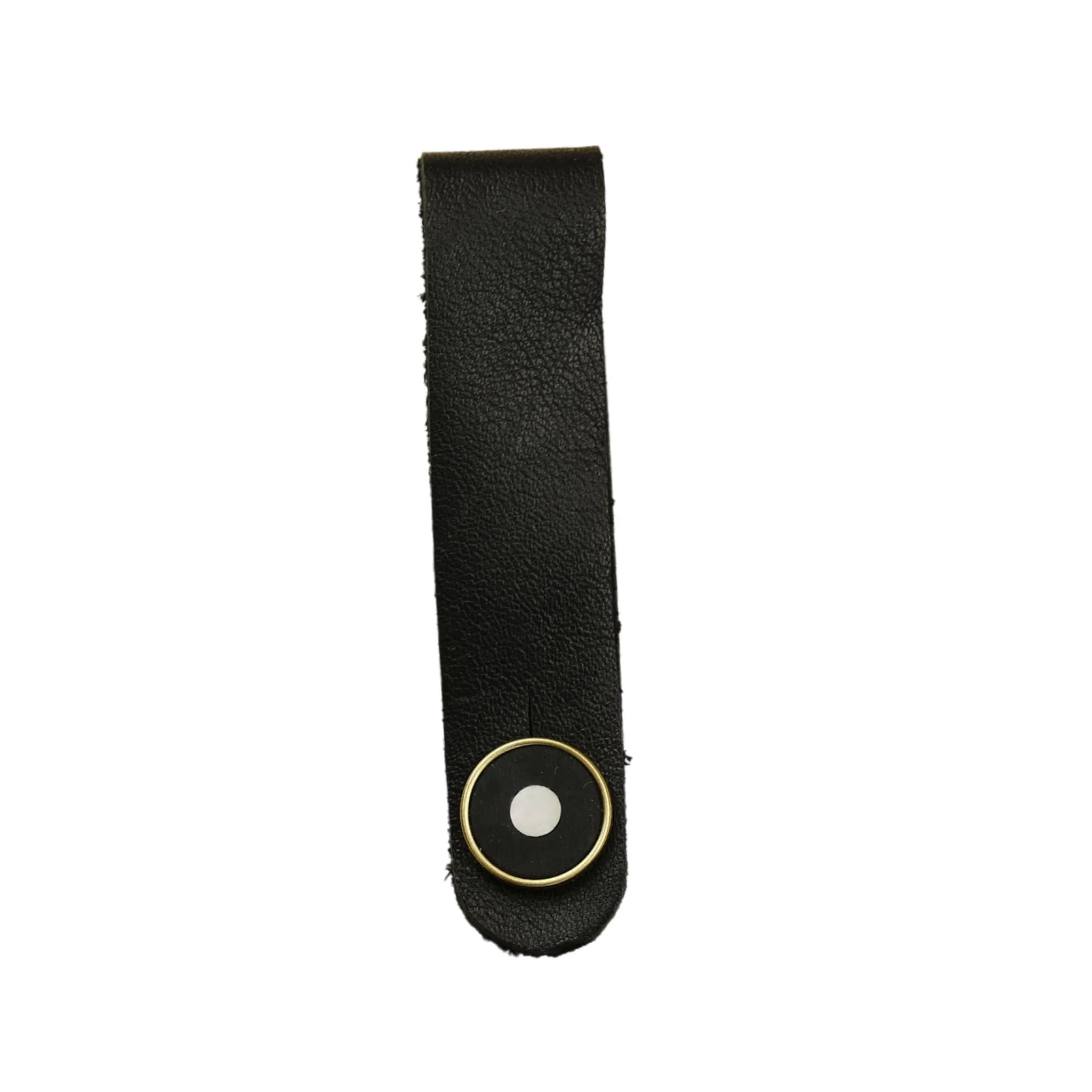 Mother of Pearl & Black Ebony | Leather Strap Tie